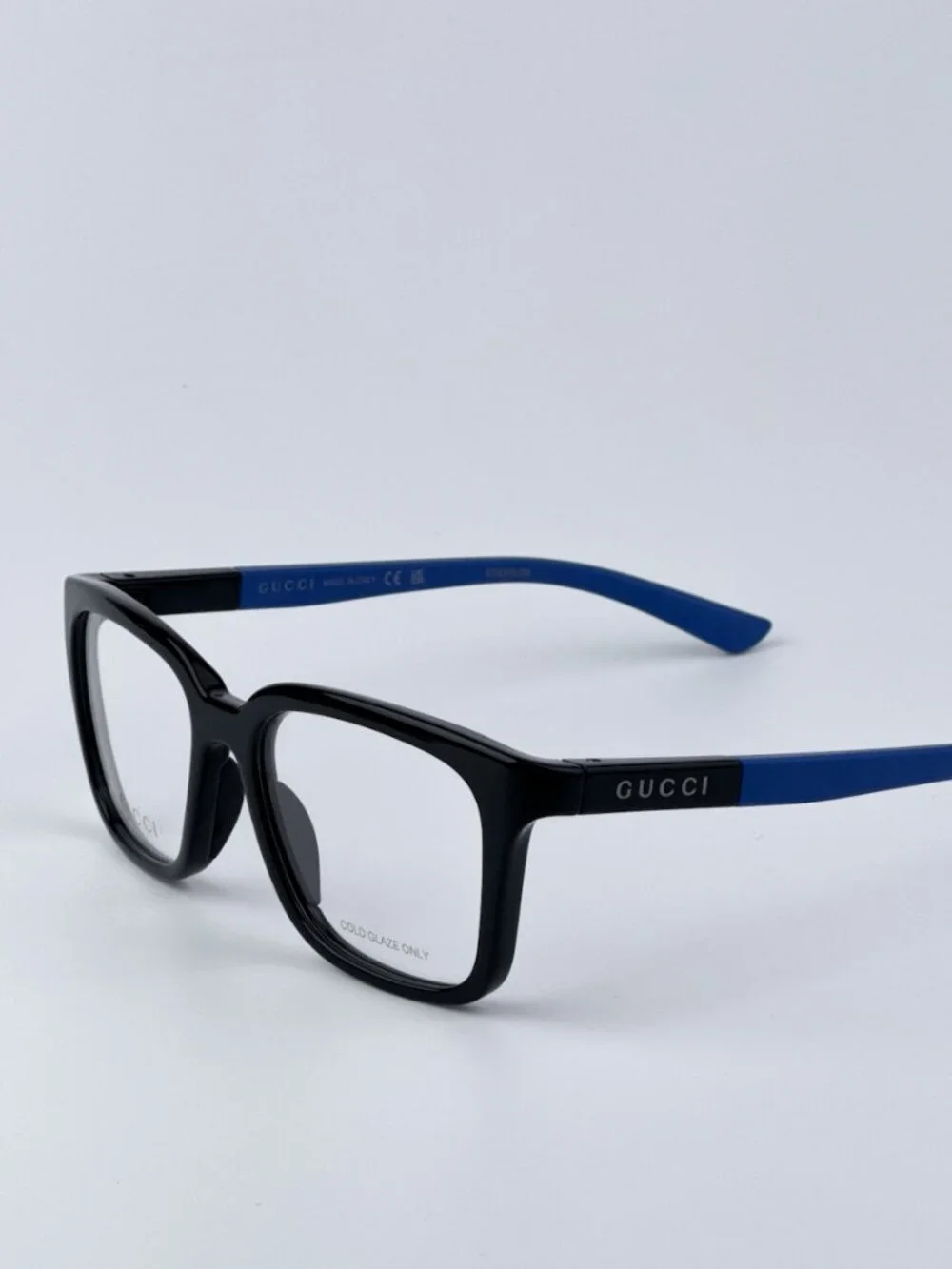 GUCCI GG1738O 004 BLACK BLUE SQUARE EYEGLASSES